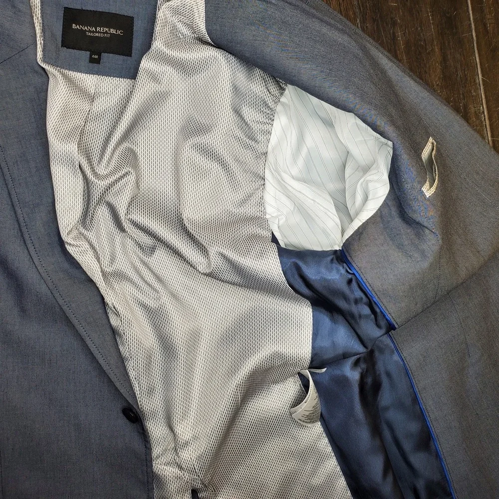 Banana Republic 44R cotton blazer jacket sport suit coat tailored fit